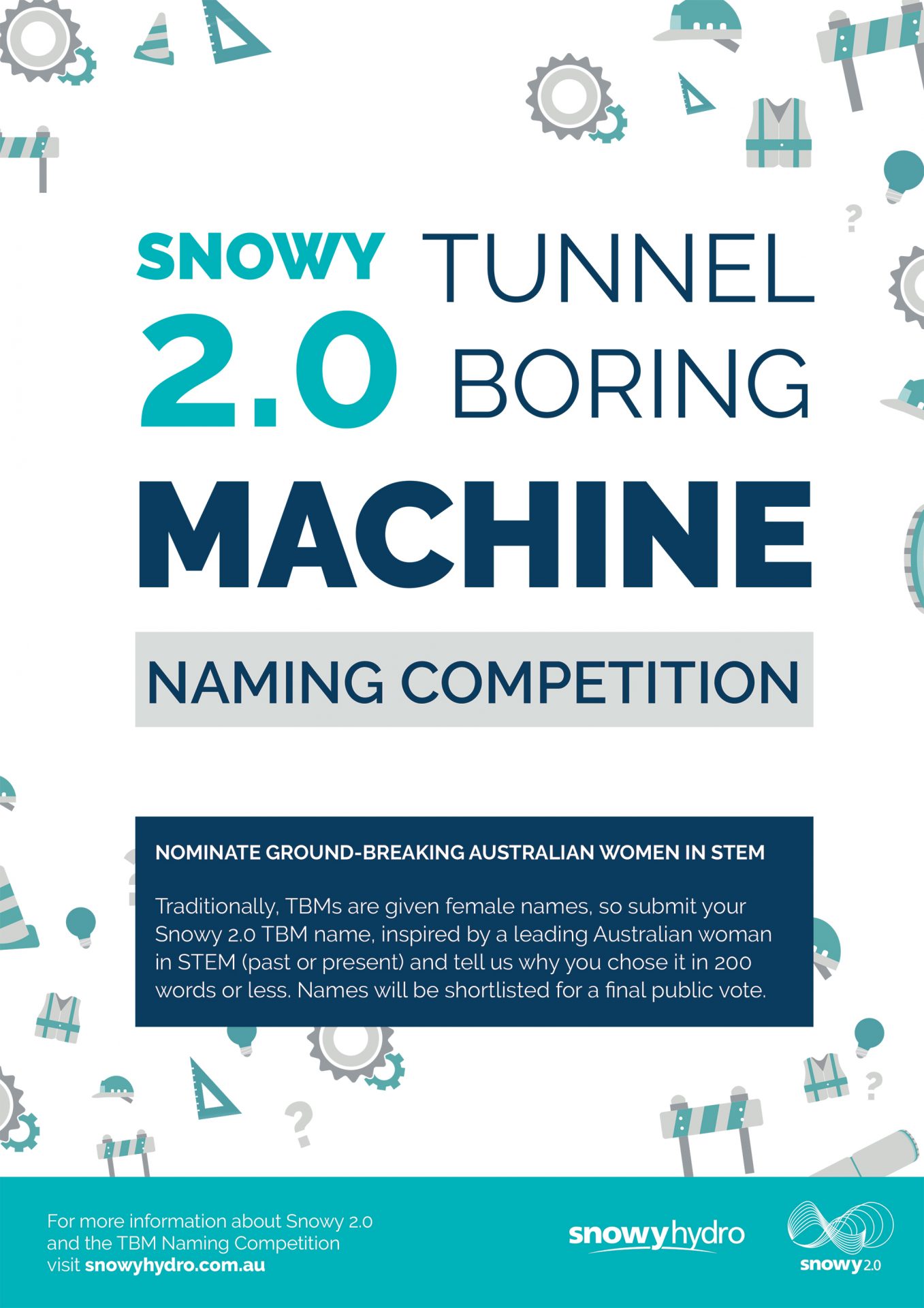 Snowy 2 0 Tbm Naming Competition Snowy Hydro