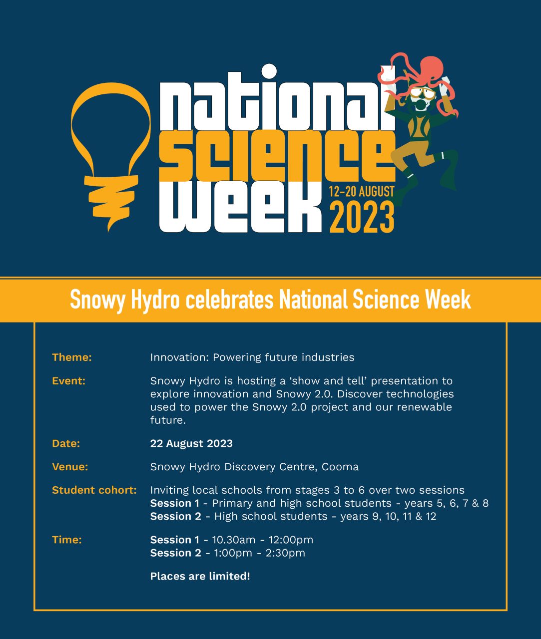 National Science Week 2023 - Snowy Hydro